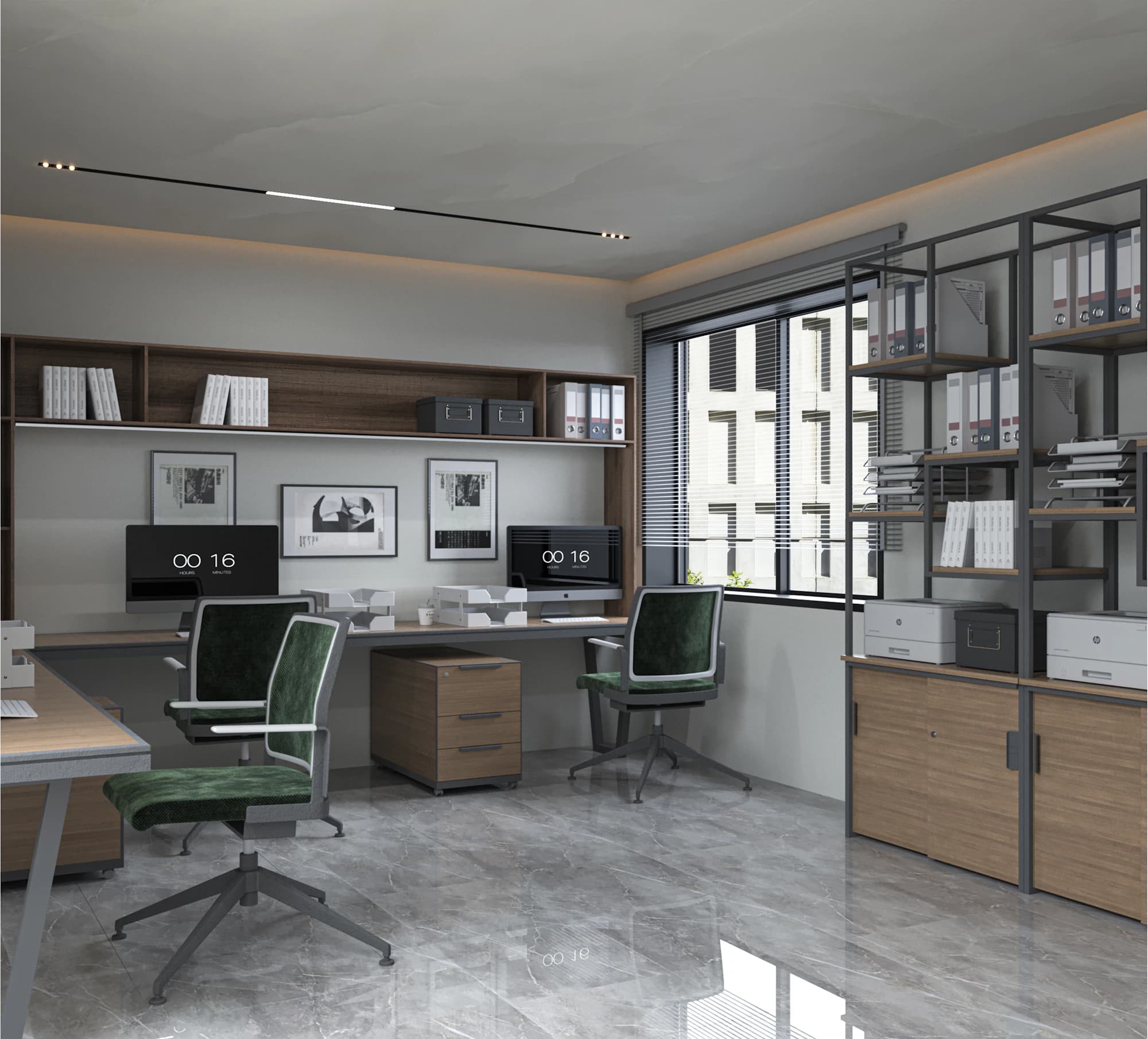 Modern office workspace