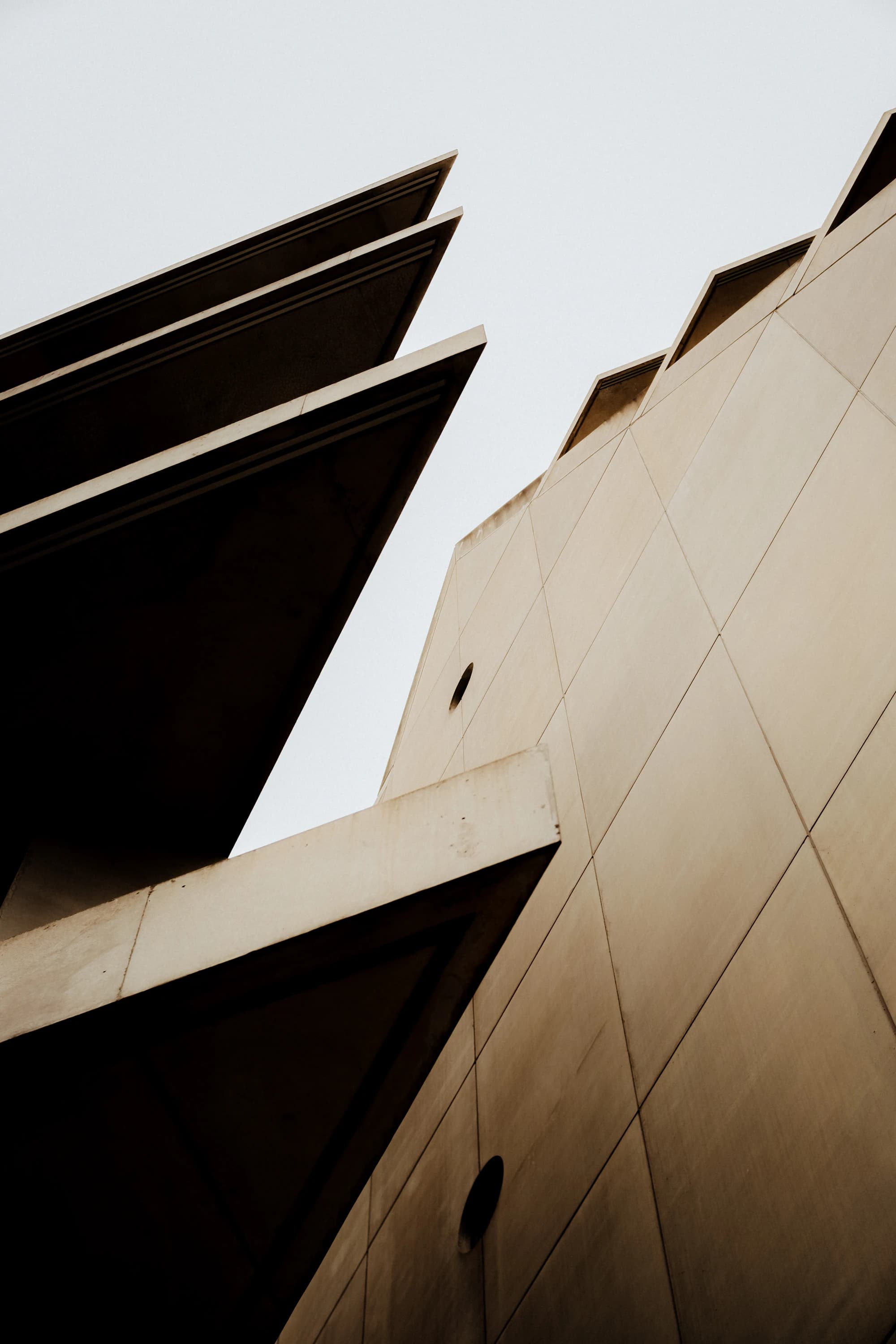 Modernist architectural facade